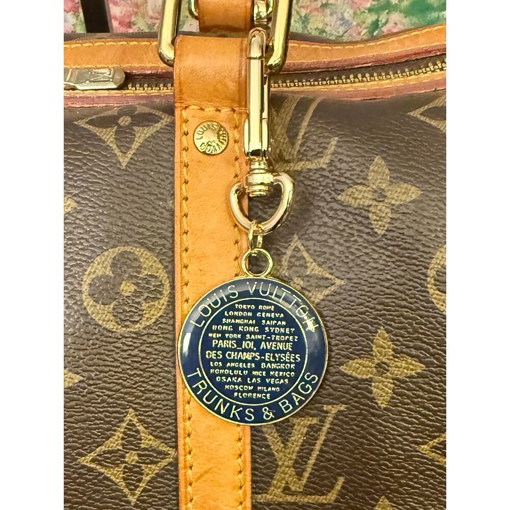 Gorgeous Blue & Gold Handmade Designer Lux Charm Keychain - Picture 2 of 6